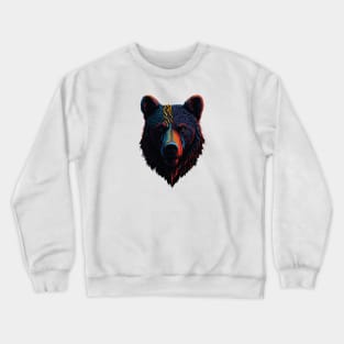 bear face colorful Crewneck Sweatshirt